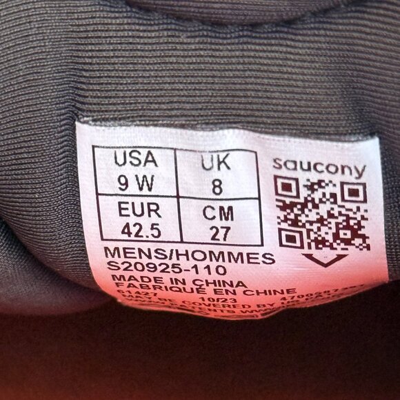 Saucony Ride 17 Men 9W size 9 wide main image 5